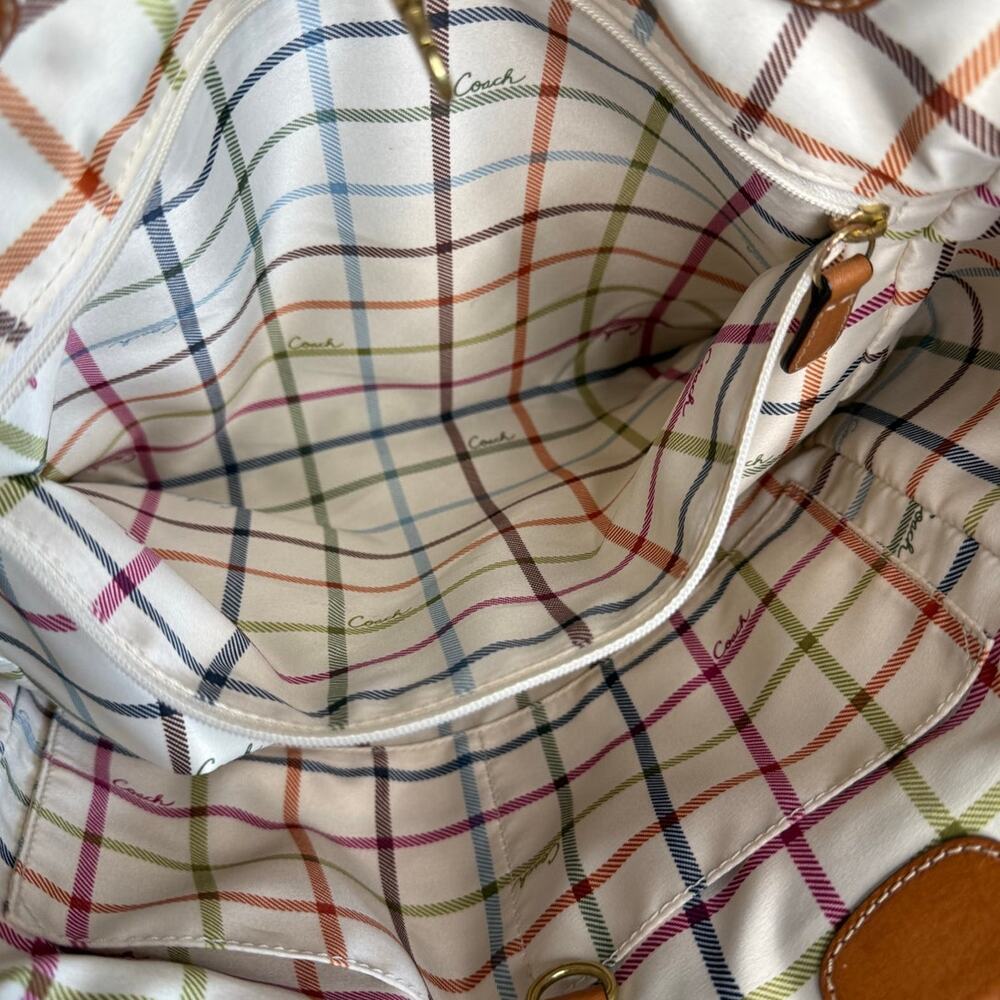 y2k COACH 2007 11791 Heritage Striped Tote Handbag - Picture 11 of 12